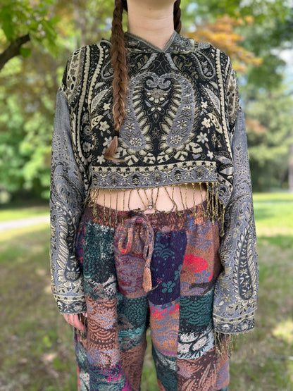Cropped Pashmina Hoodie