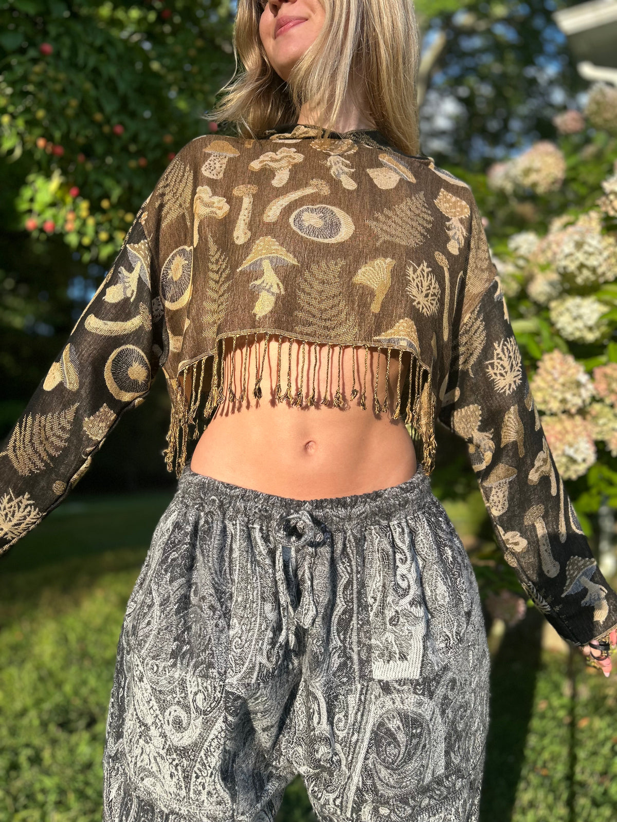 Cropped Pashmina Hoodie