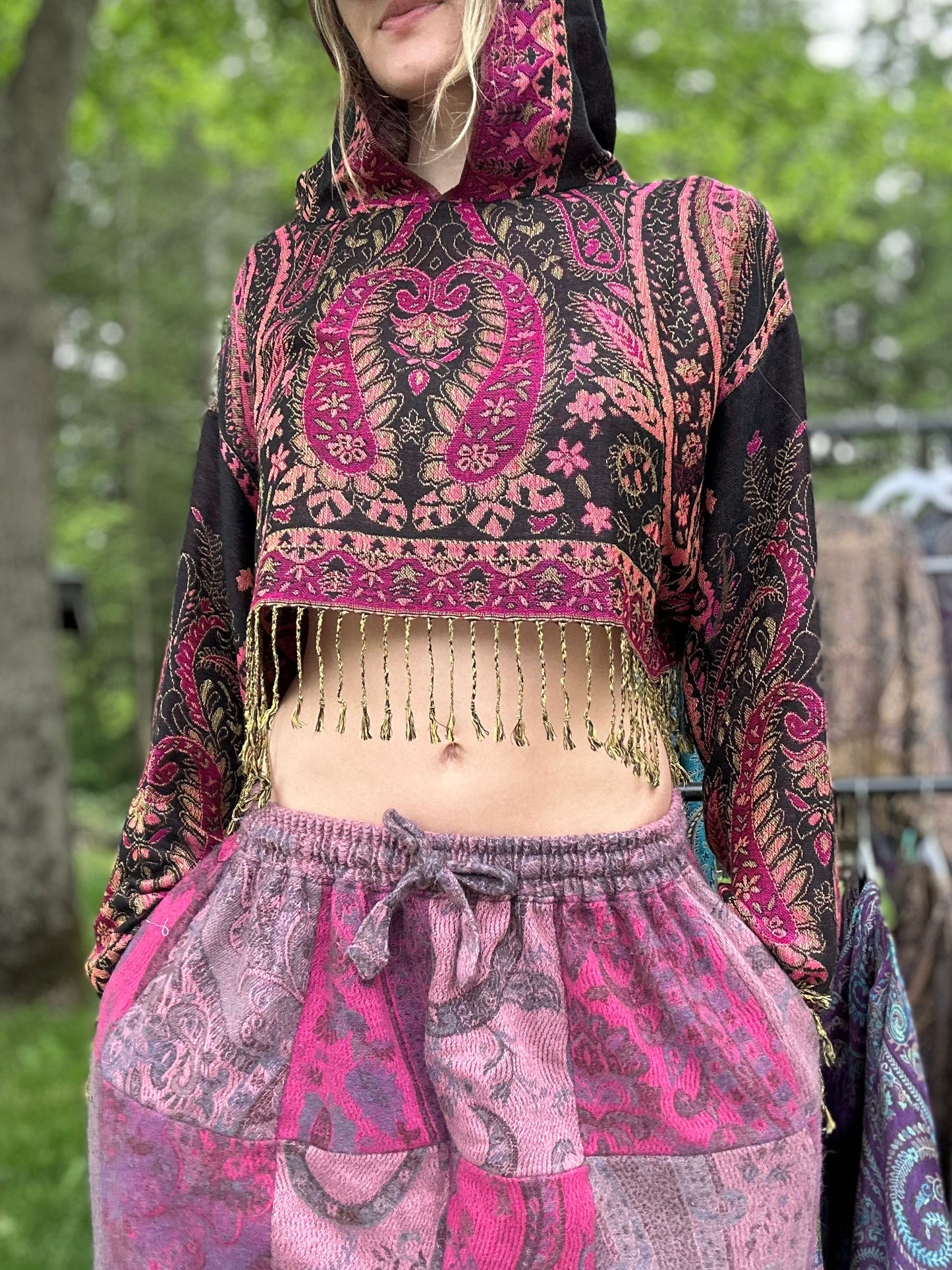 Cropped Pashmina Hoodie