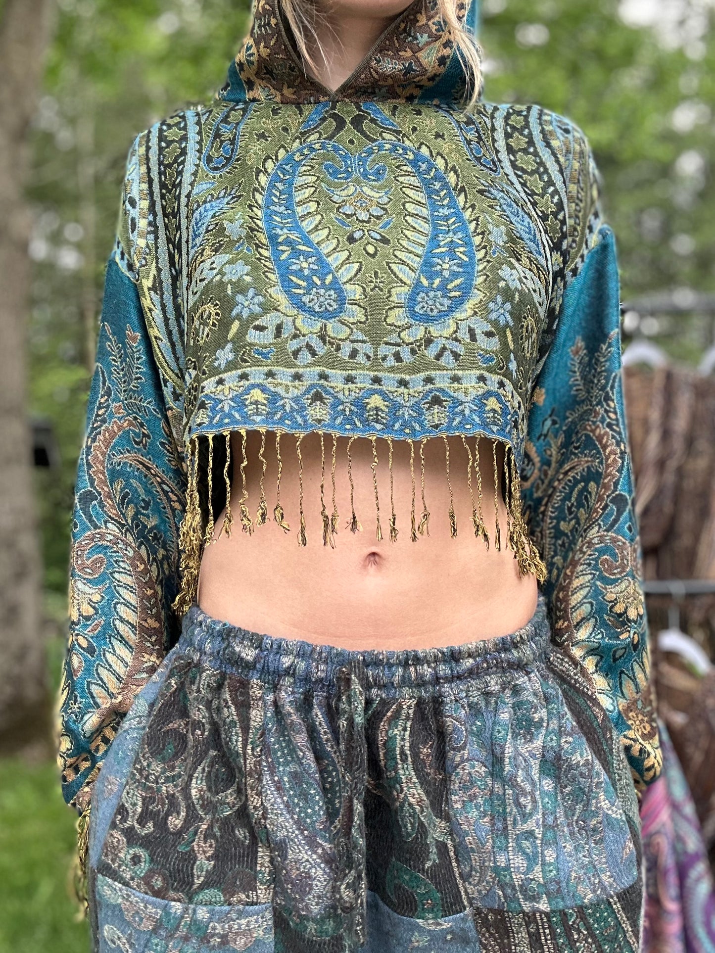 Cropped Pashmina Hoodie