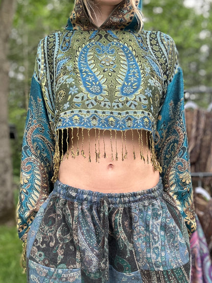 Cropped Pashmina Hoodie
