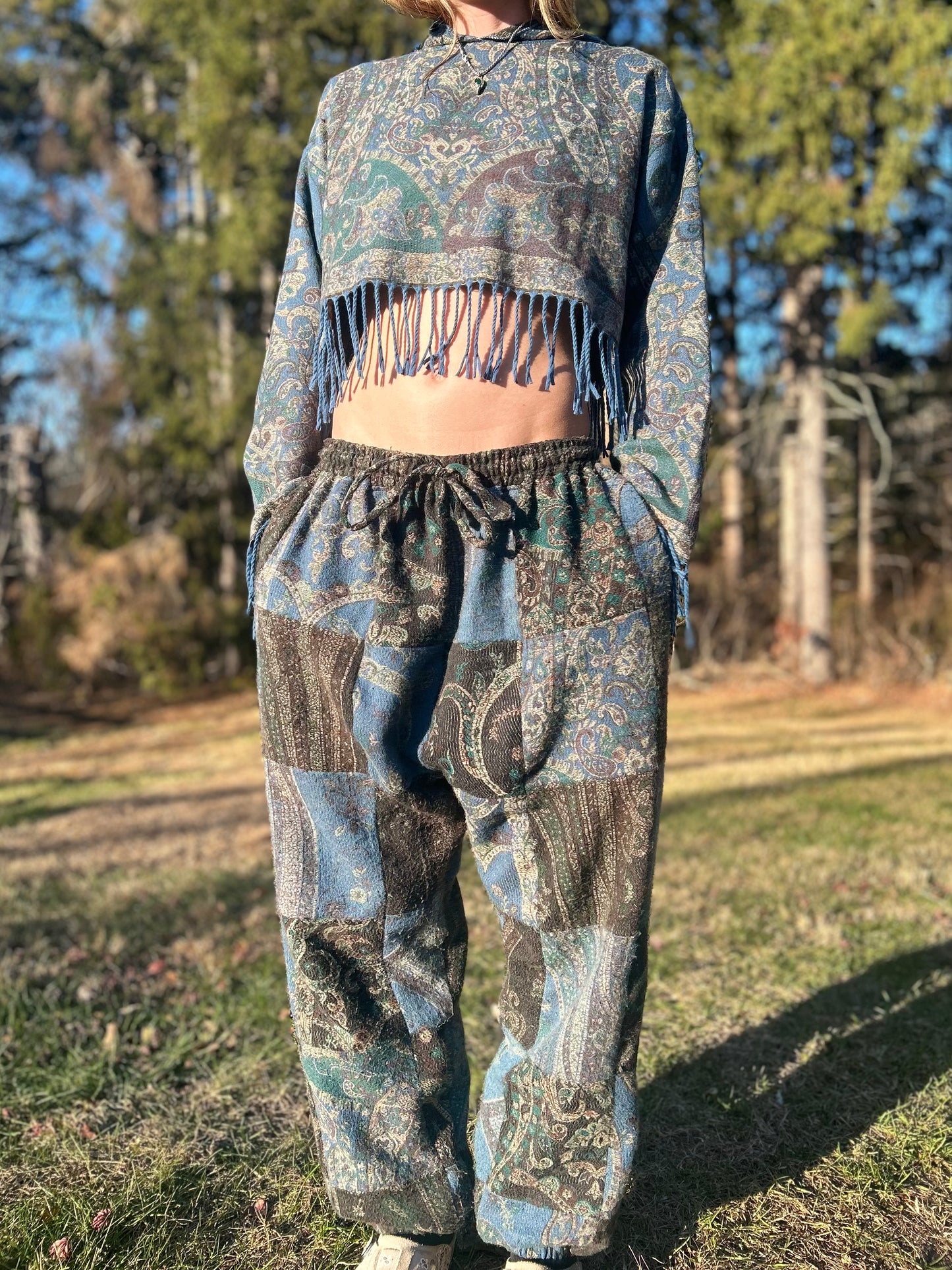 Patchwork Harem Pants