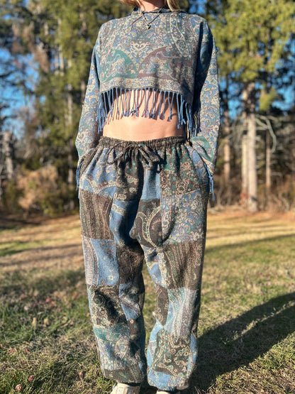 Patchwork Harem Pants