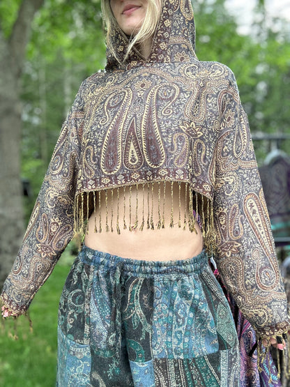 Cropped Pashmina Hoodie