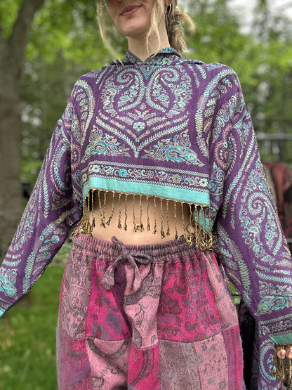 Cropped Pashmina Hoodie