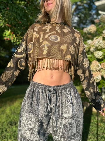 Cropped Pashmina Hoodie
