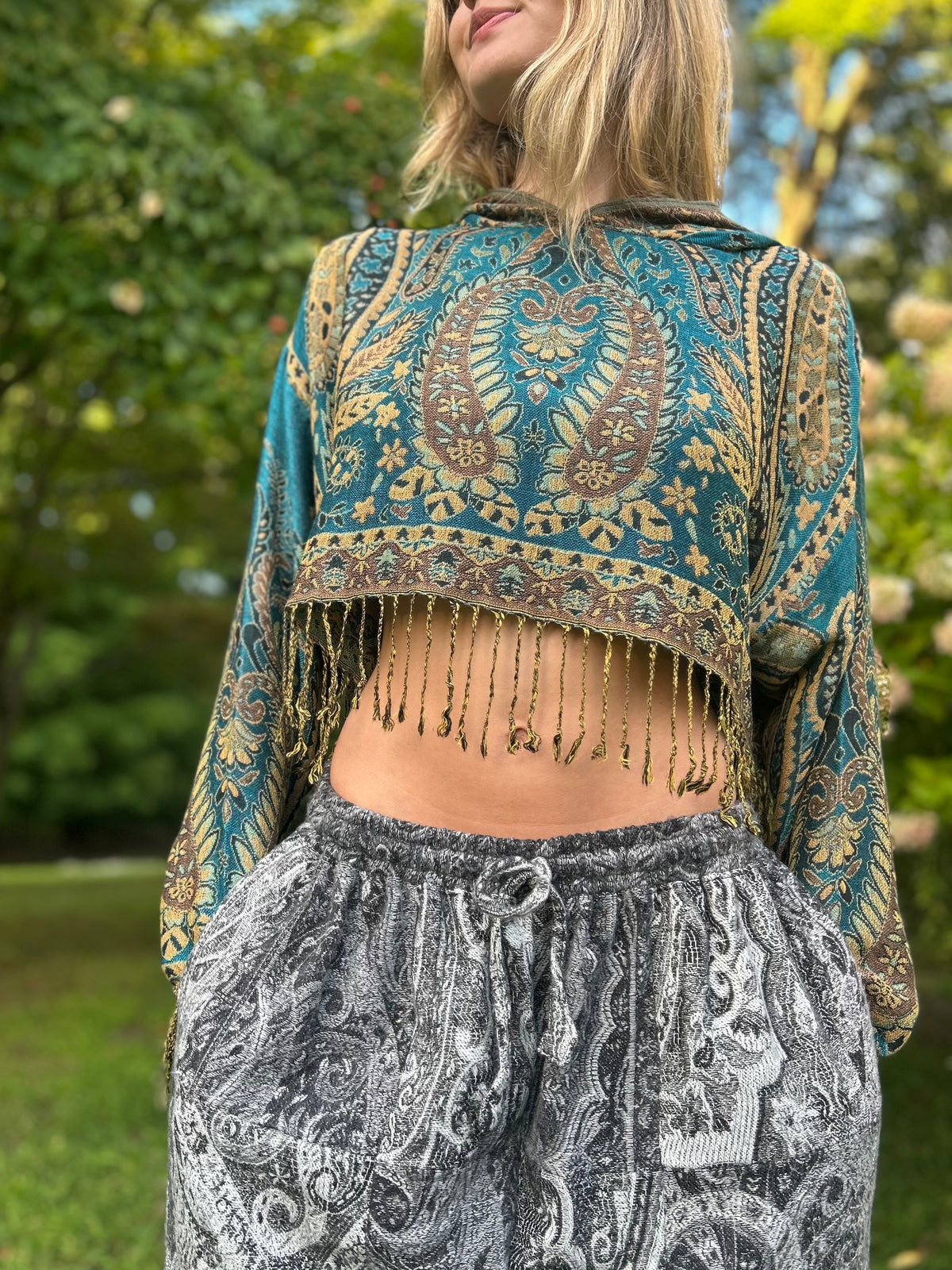 Cropped Pashmina Hoodie