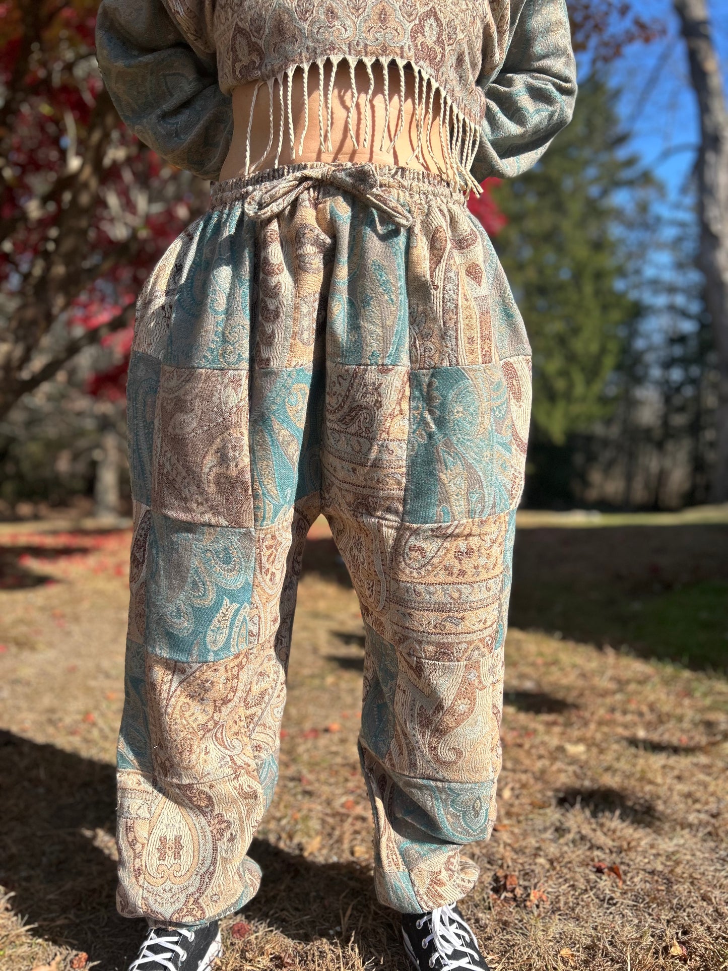 Patchwork Harem Pants