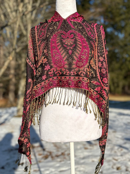 Cropped Pashmina Hoodie