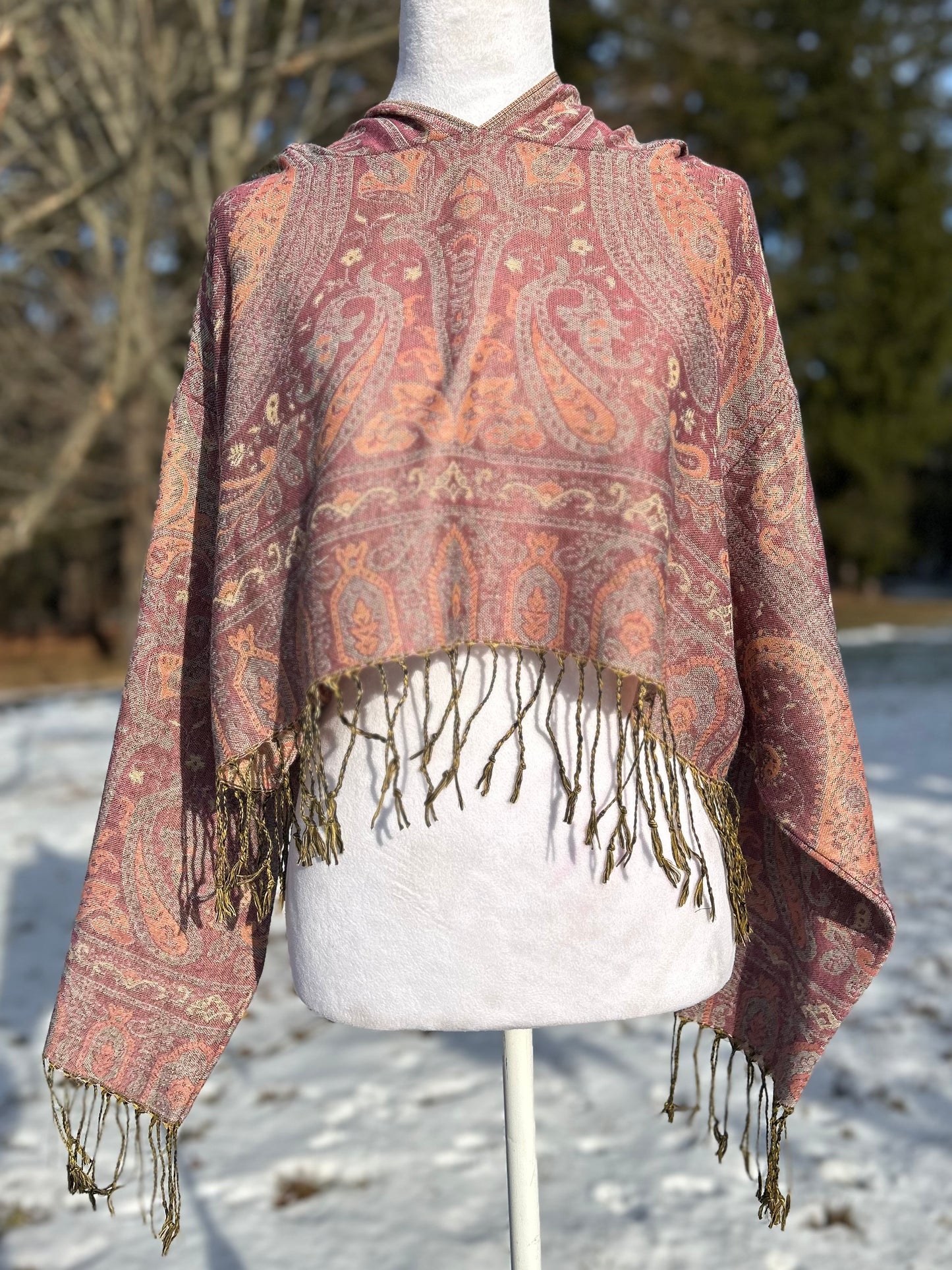 Cropped Pashmina Hoodie