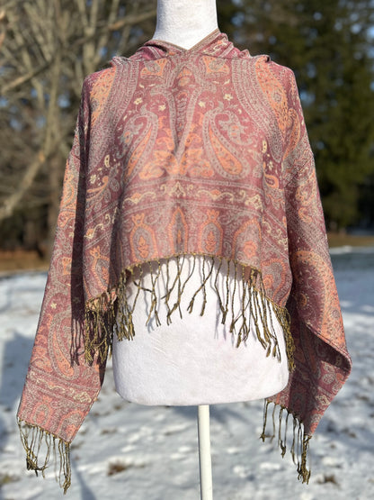 Cropped Pashmina Hoodie