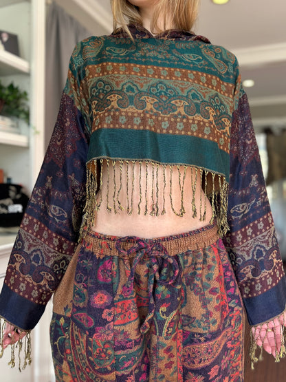 Cropped Pashmina Hoodie