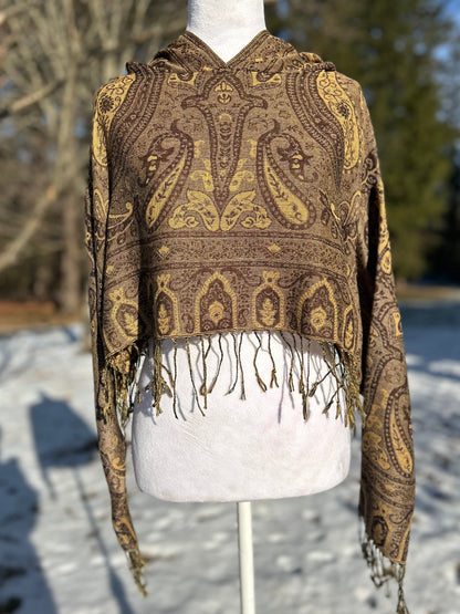 Cropped Pashmina Hoodie