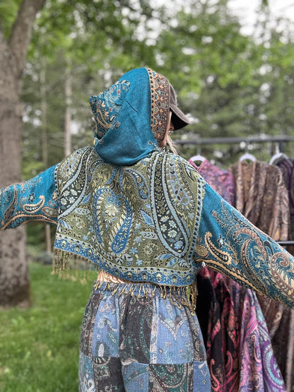 Cropped Pashmina Hoodie