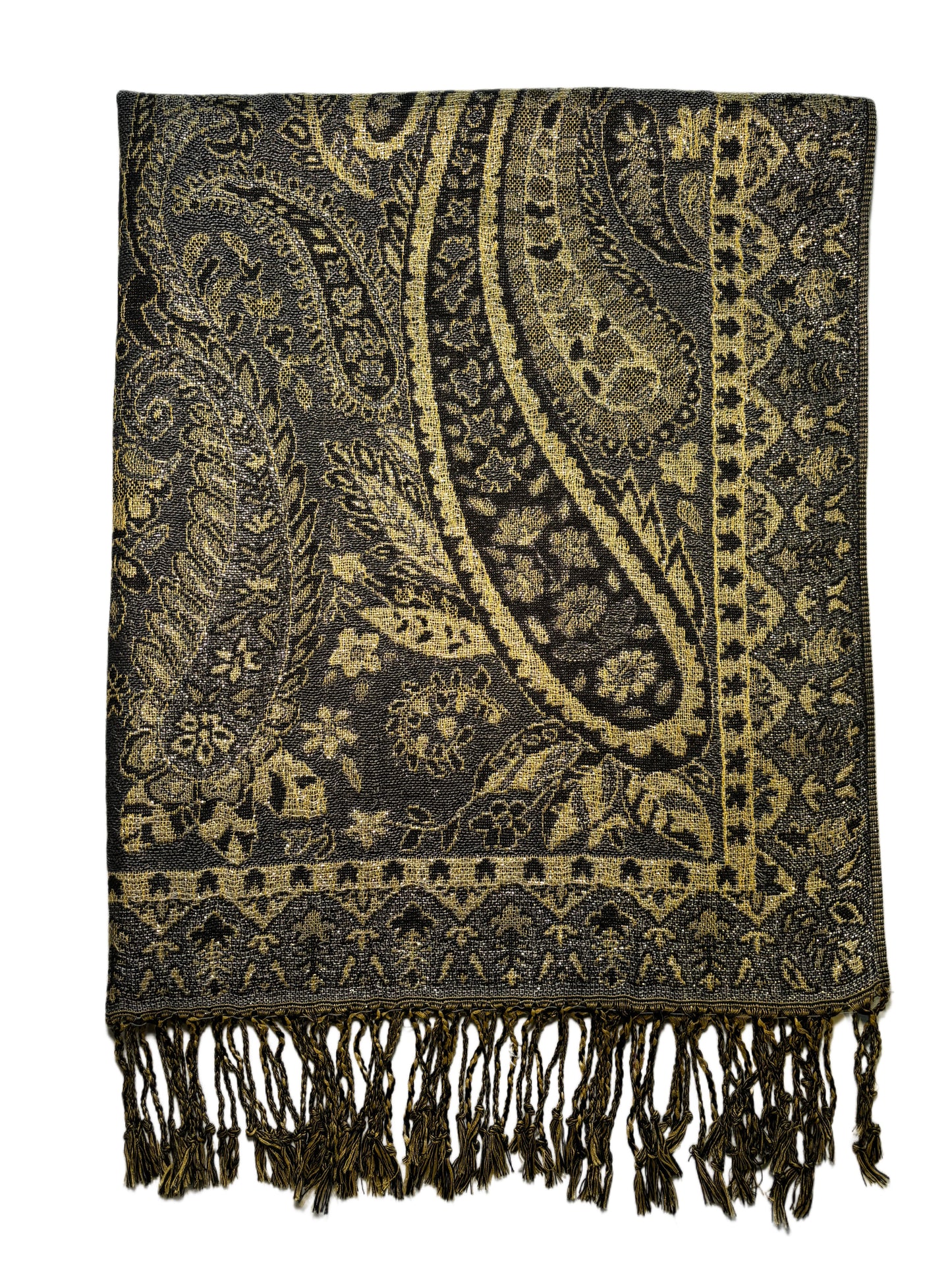 Metallic Paisley Pashmina