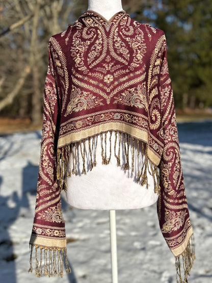 Cropped Pashmina Hoodie