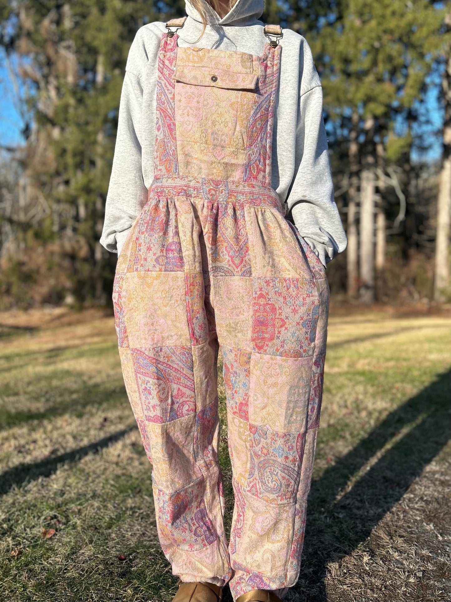 Patchwork Overalls