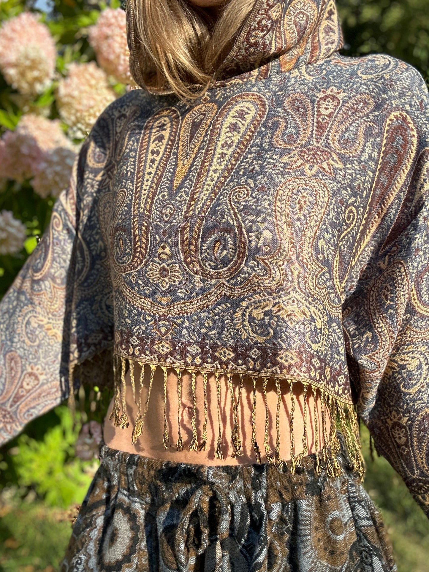 Cropped Pashmina Hoodie