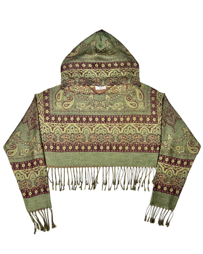 Cropped Pashmina Hoodie